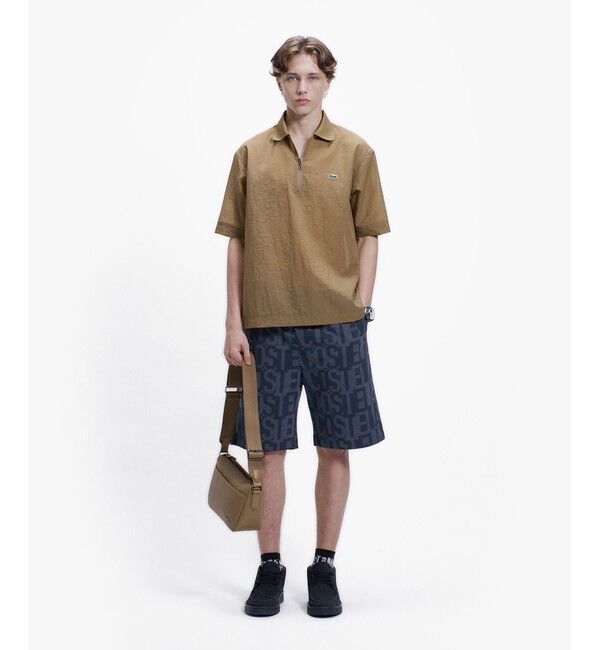 LACOSTE「シアーメッシュジップポロシャツ」|ポロシャツ|