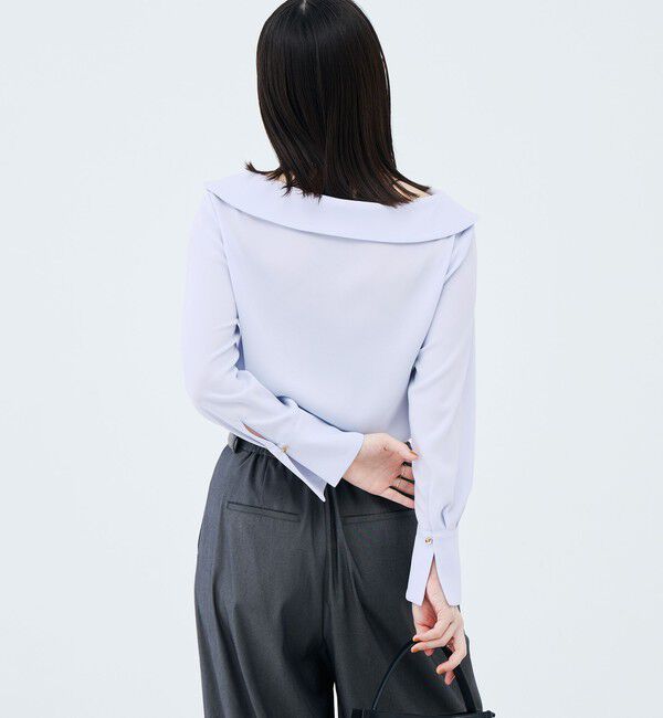 NOLLEY'S sophi「ウォッシャブルロールカラージョーゼットブラウス」|シャツ・ブラウス|