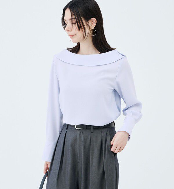 NOLLEY'S sophi「ウォッシャブルロールカラージョーゼットブラウス」|シャツ・ブラウス|