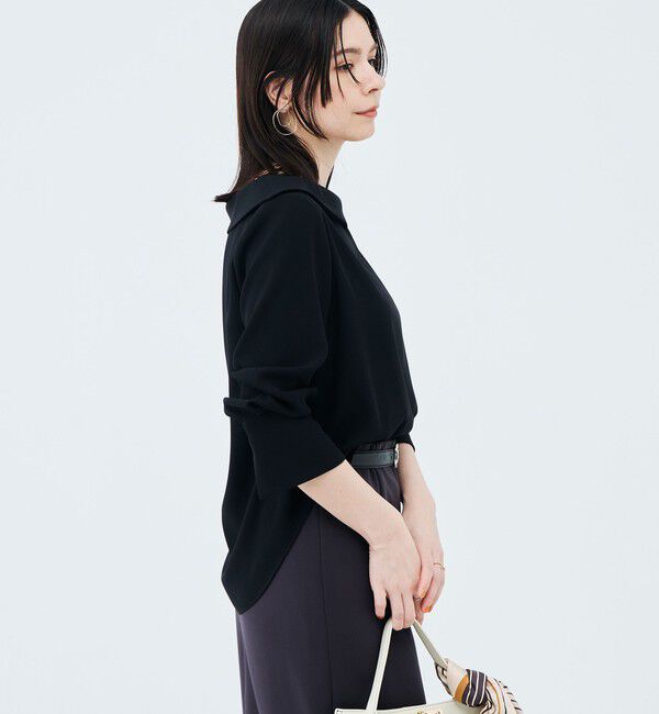 NOLLEY'S sophi「ウォッシャブルロールカラージョーゼットブラウス」|シャツ・ブラウス|