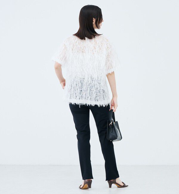 NOLLEY'S sophi「ウォッシャブルシアーロングフェザー両前Tブラウス」|シャツ・ブラウス|