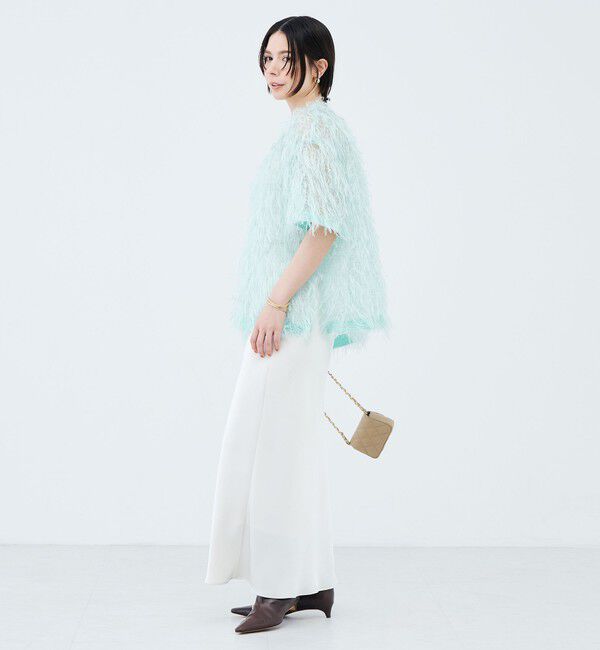 NOLLEY'S sophi「ウォッシャブルシアーロングフェザー両前Tブラウス」|シャツ・ブラウス|