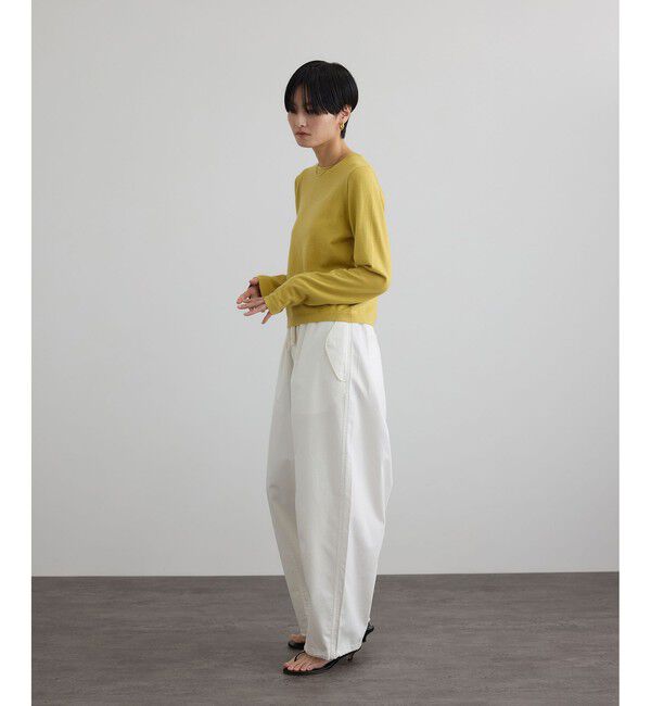 SALON adam et rope'「【J'aDoRe・店舗限定】【extreme cashmere（エクストリーム・カシミア）】lisa クロップドニットロンT」|Tシャツ・カットソー|