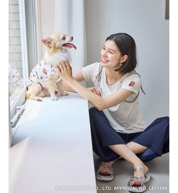 Rope&rsquo;Picnic「【サンリオキャラクターズ&times;ROPE' PICNIC】日焼けデザイン キャミソールレイヤードTシャツ」|Tシャツ・カットソー|