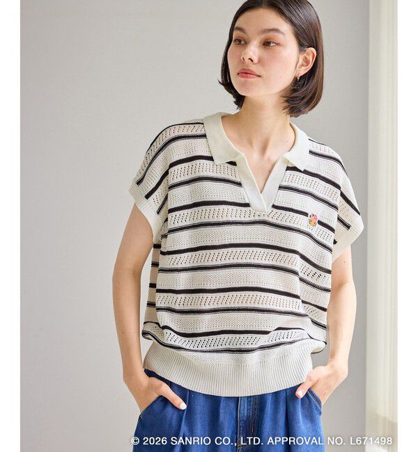Rope&rsquo;Picnic「【サンリオキャラクターズ&times;ROPE' PICNIC】日焼けデザイン アソート透かしニットプルオーバー」|ニット・セーター|