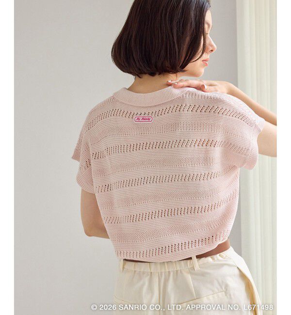 Rope&rsquo;Picnic「【サンリオキャラクターズ&times;ROPE' PICNIC】日焼けデザイン アソート透かしニットプルオーバー」|ニット・セーター|