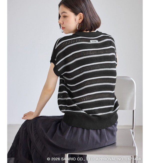 Rope&rsquo;Picnic「【サンリオキャラクターズ&times;ROPE' PICNIC】日焼けデザイン アソート透かしニットプルオーバー」|ニット・セーター|