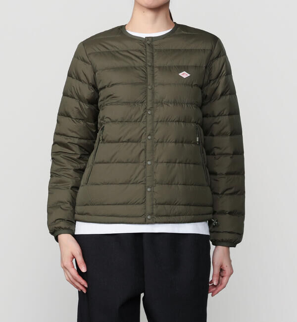 DANTON「DANTON | クルーネック インナーダウンジャケット MEN」|ダウン|OLIVE