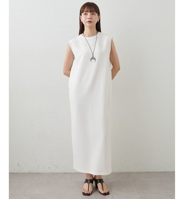  「《手洗い可》Vガゼットノースリーブワンピース」|ワンピース|