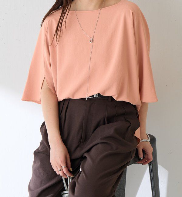  「《接触冷感/UVカット/体型カバーに◎》ジャージスクエアブラウス」|シャツ・ブラウス|