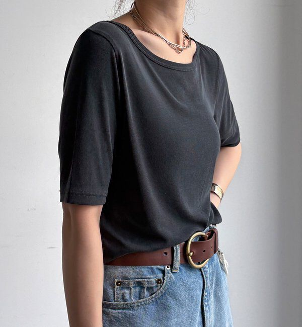  「【滑らかな風合い】フィブリブTEE」|Tシャツ・カットソー|