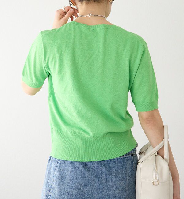  「【A・MONN】【着回し力抜群】HALF SLEEVE KNIT」|ニット・セーター|