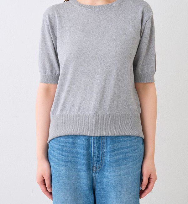  「【A・MONN】【着回し力抜群】HALF SLEEVE KNIT」|ニット・セーター|