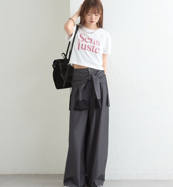  「ラインストーンロゴチビT」|Tシャツ・カットソー|