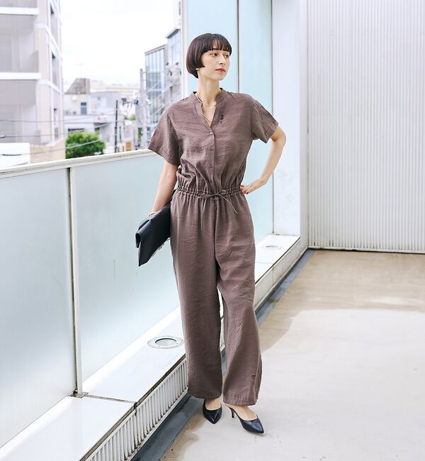 Rouge vif「【一部店舗 / WEB限定】Vネックレーヨンコンビネゾン / オールインワン /」|オールインワン|
