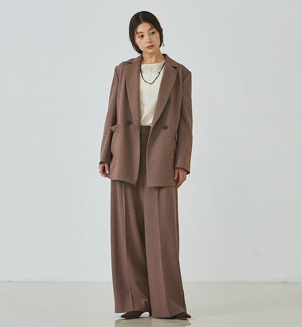 abahouse mavie「チェックワイドパンツ【予約】」|その他|