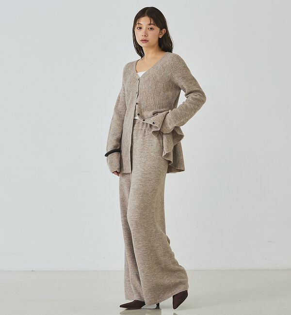 abahouse mavie「ニットワイドパンツ【予約】」|その他|