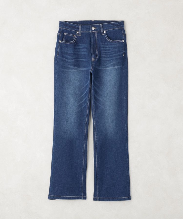 earth music&ecology「バックスリットストレートデニム」|デニム|Navy