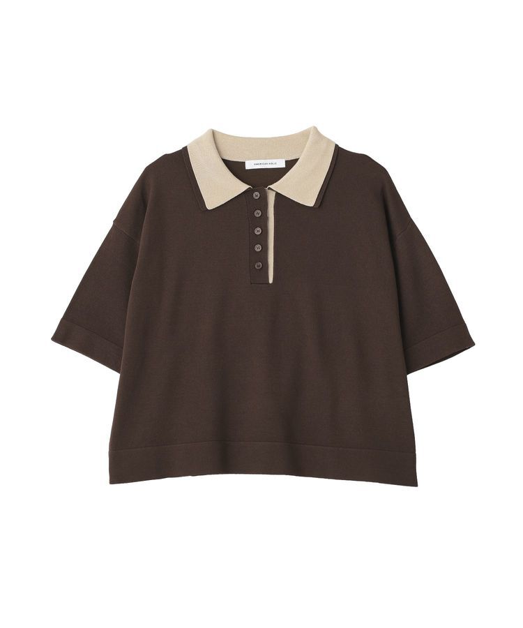 AMERICAN HOLIC「襟レイヤードニット」|ニット・セーター|Brown