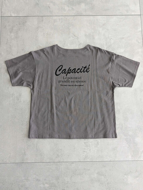 Samansa Mos2「【接触冷感】ロゴ刺繍バックプリントTシャツ」|Tシャツ・カットソー|