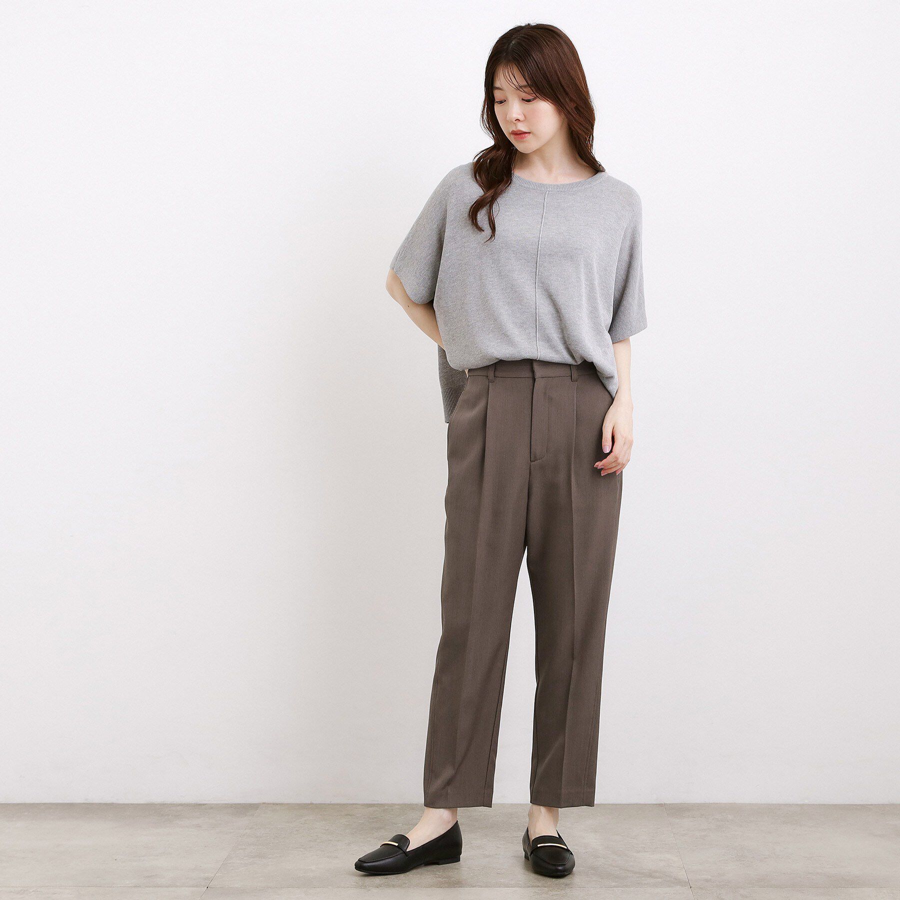 grove「【接触冷感・UVカットetc】センタープレス取れにくいテーパードパンツ」|その他|