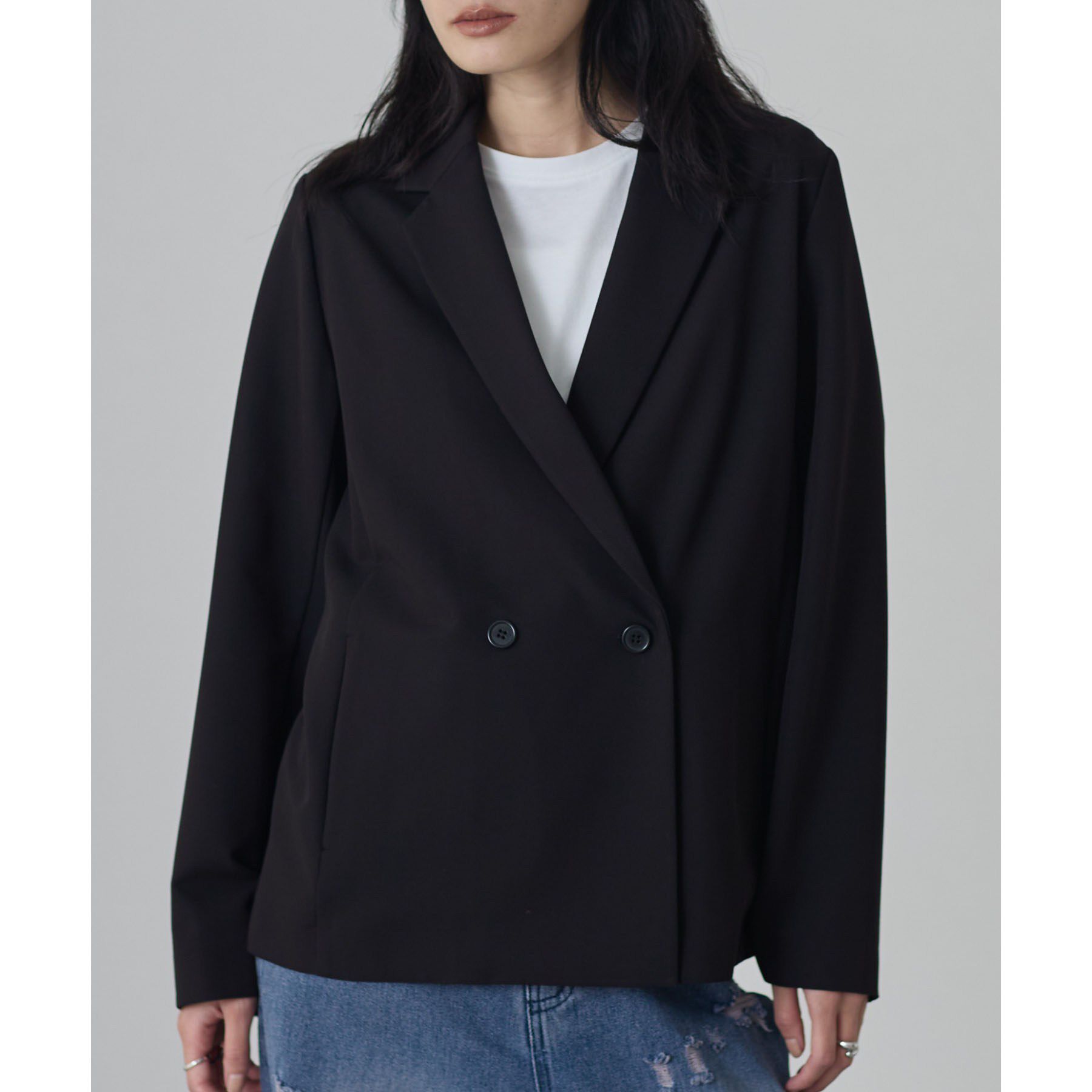 GALLEST「Comfy Set Up｜ダブルブレストイージージャケット【セットアップ対応／通勤／カセット服】」|テーラードジャケット|