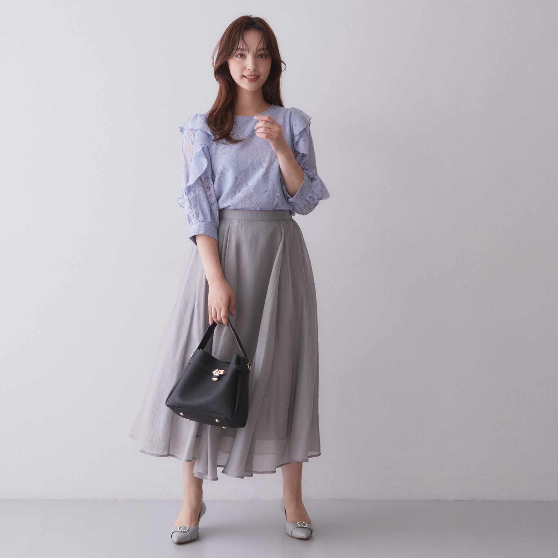 index「フリルレースブラウス【洗濯機OK】」|シャツ・ブラウス|