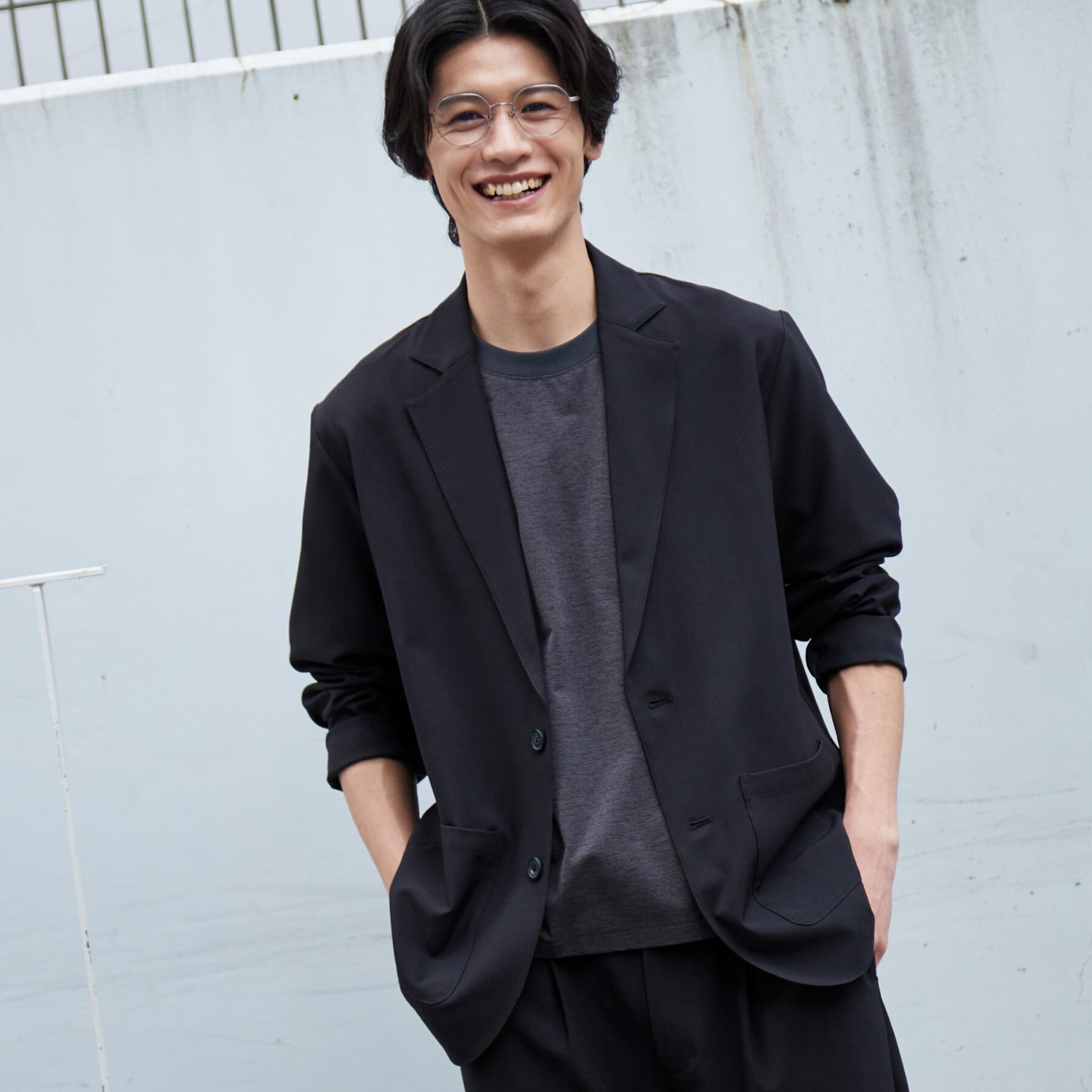 THE SHOP TK「【上下2点セット】ジャケット＋パンツ イージーセットアップ 防シワ／ストレッチ／洗濯機OK」|テーラードジャケット|