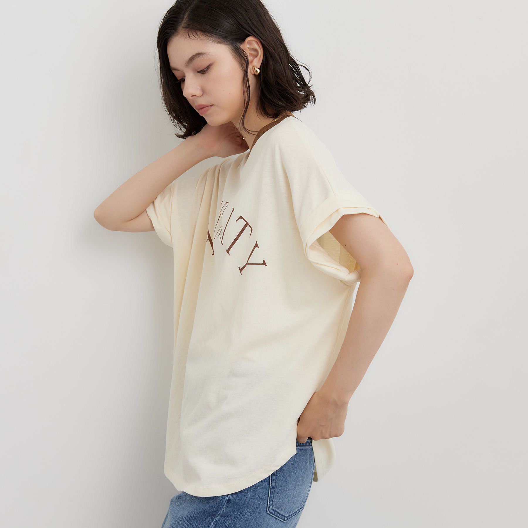 THE SHOP TK「リンガーロゴTシャツ」|Tシャツ・カットソー|