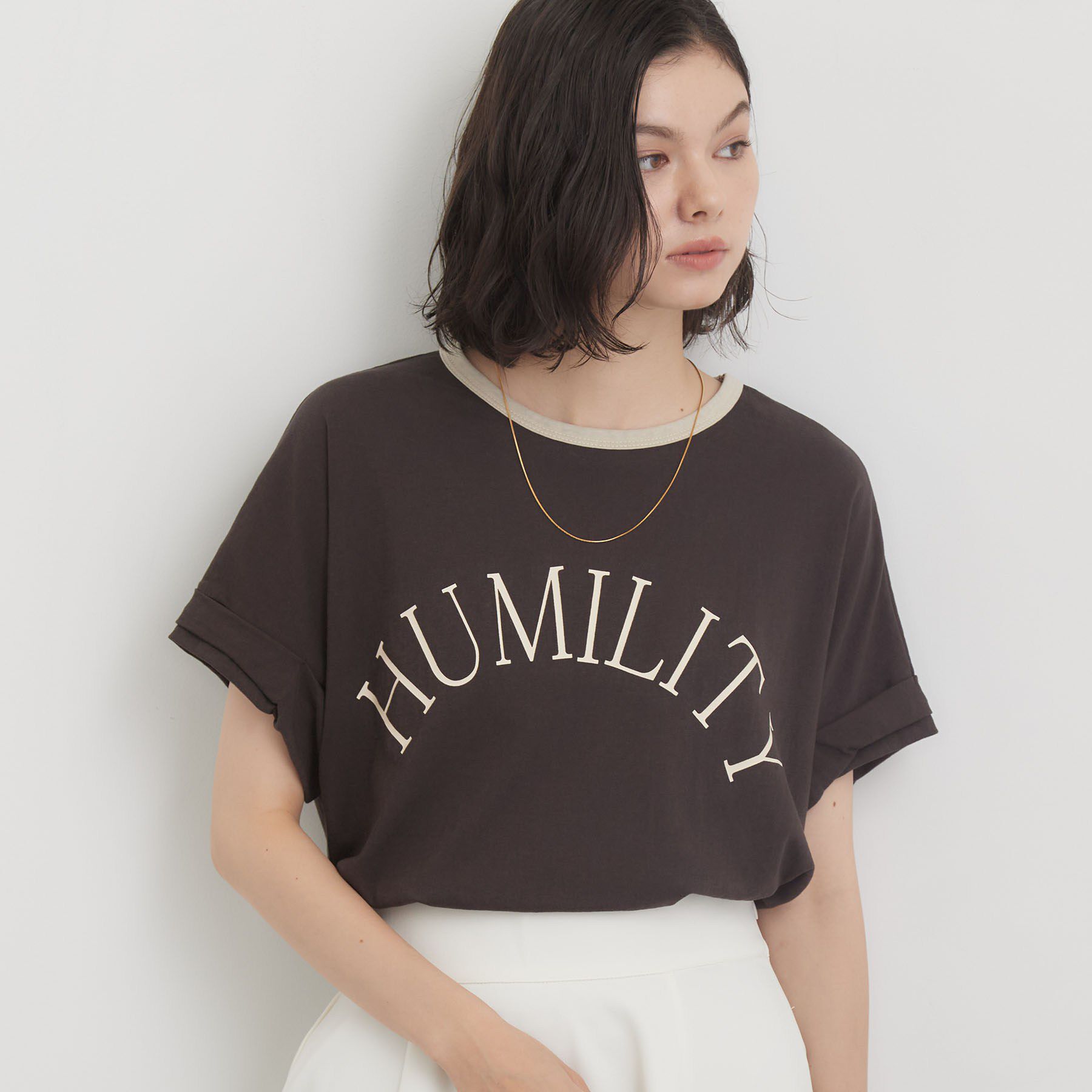 THE SHOP TK「リンガーロゴTシャツ」|Tシャツ・カットソー|