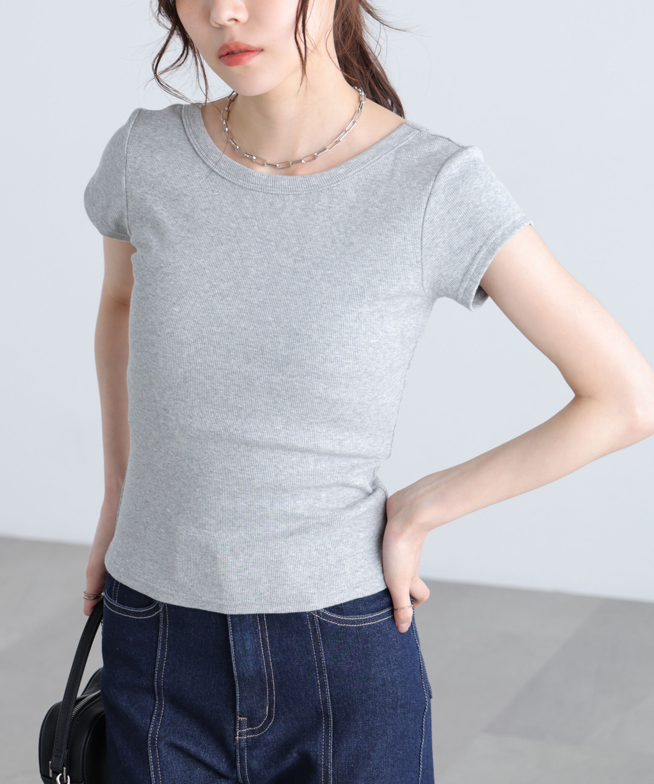  「〈MFM〉バックオープン半袖カットソー」|Tシャツ・カットソー|