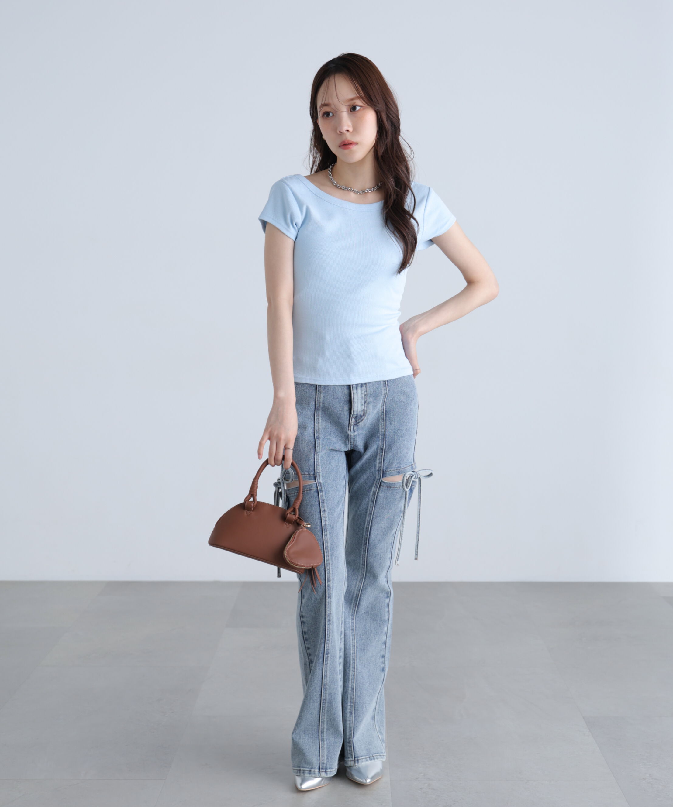  「〈MFM〉バックオープン半袖カットソー」|Tシャツ・カットソー|