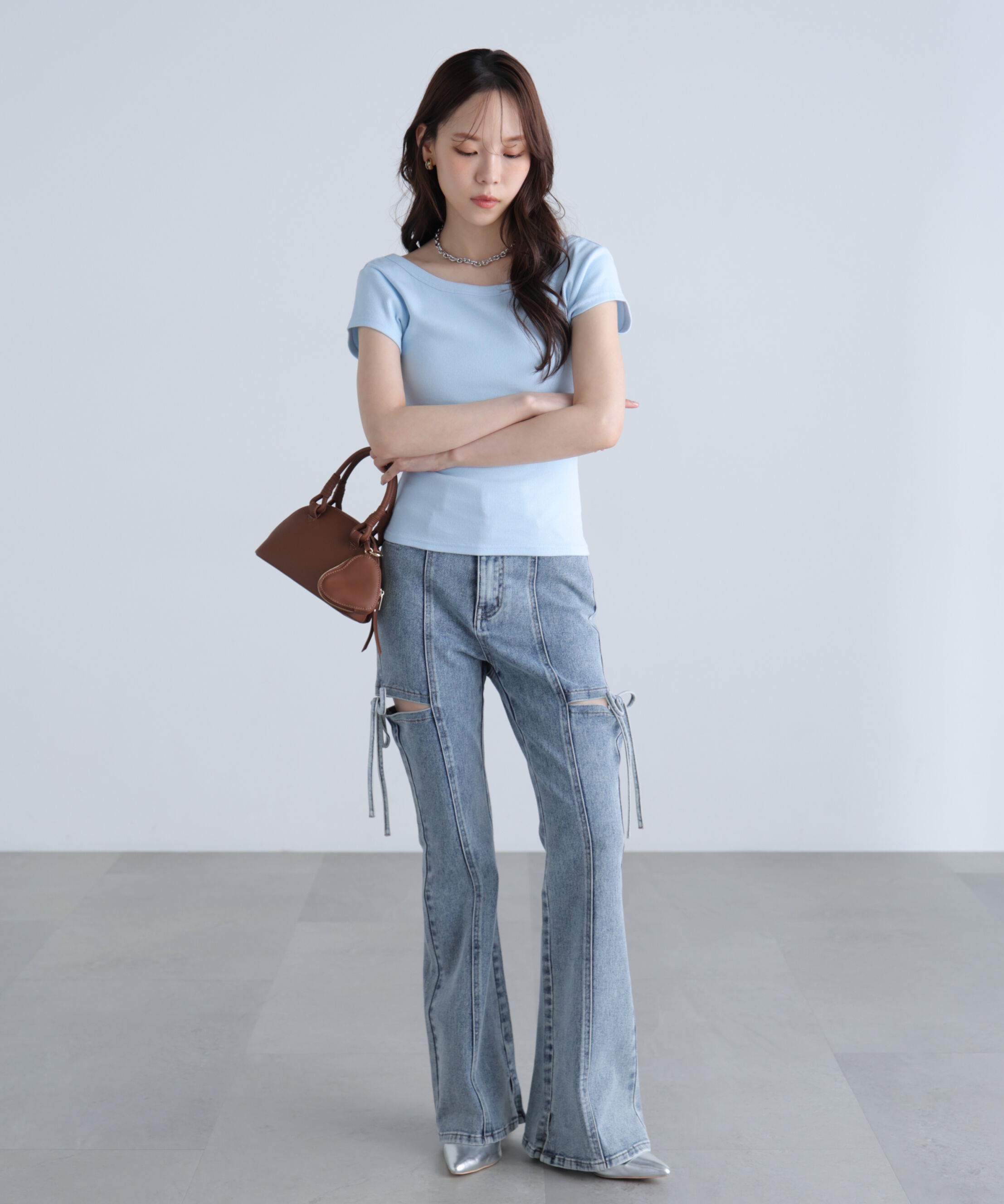  「〈MFM〉バックオープン半袖カットソー」|Tシャツ・カットソー|