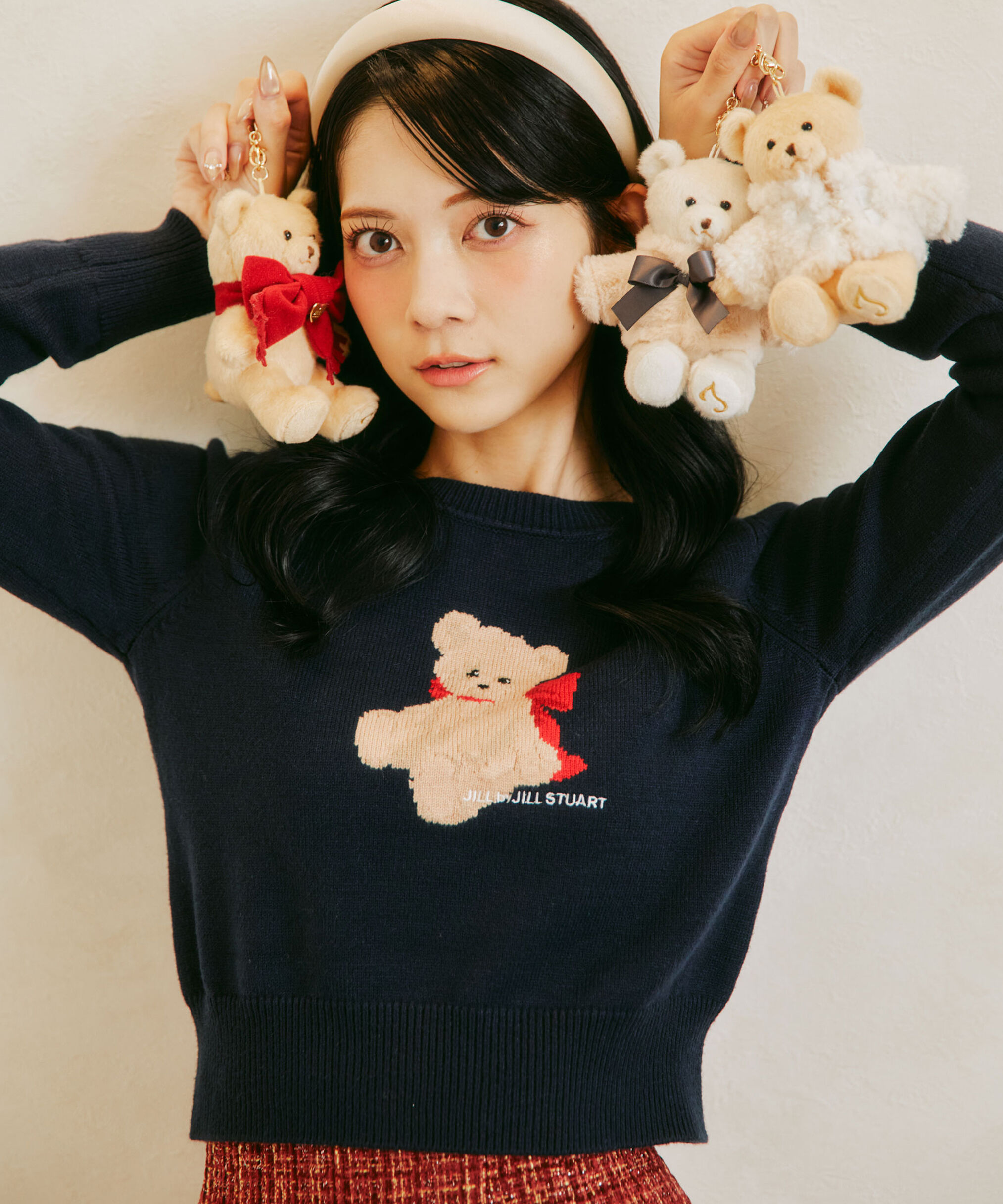  「＜BEARシリーズ＞インターシャニット」|ニット・セーター|ネイビー