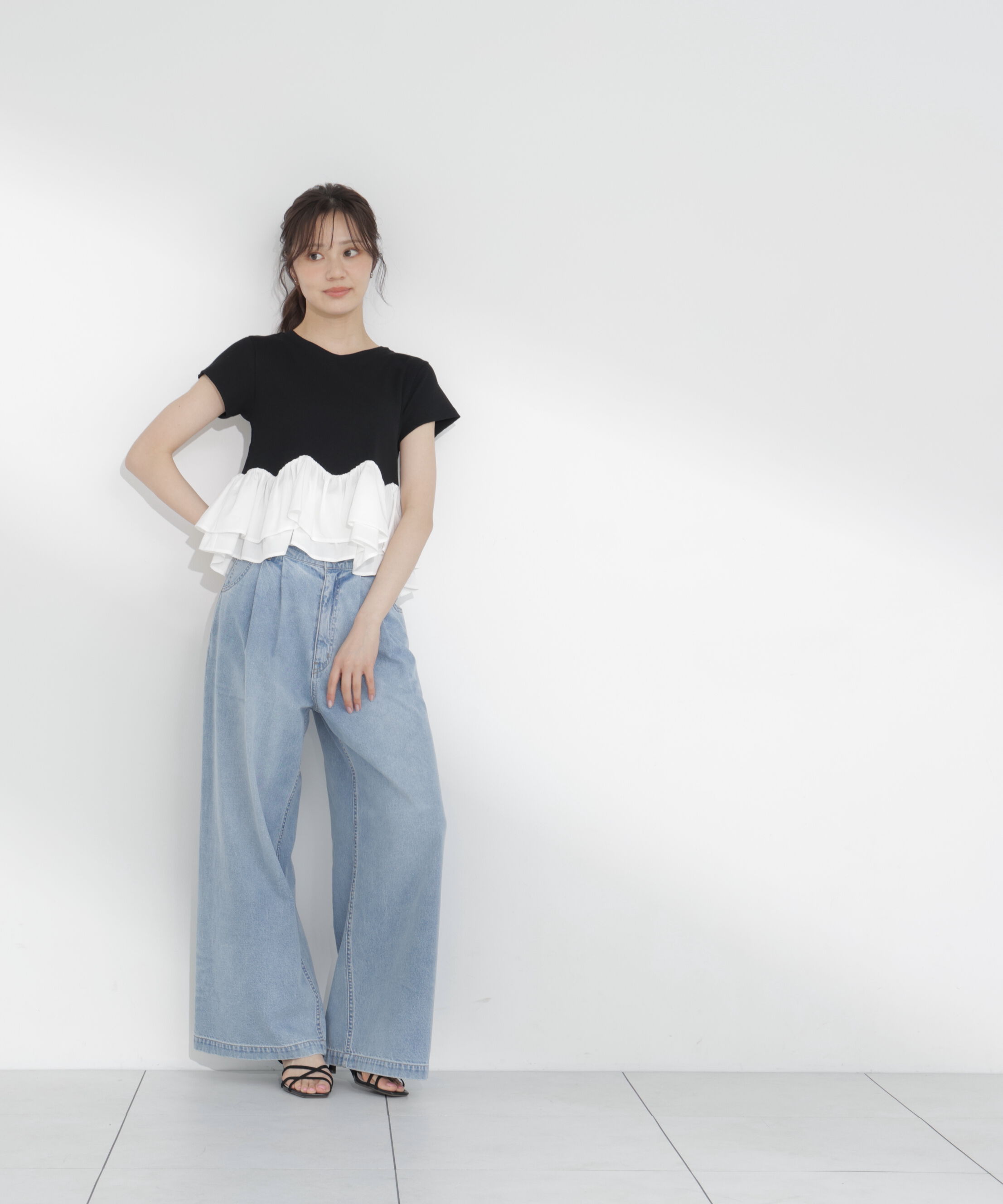 PROPORTION BODY DRESSING「〈a/mie〉ハイウエストタックバギーパンツ 26SS」|その他|