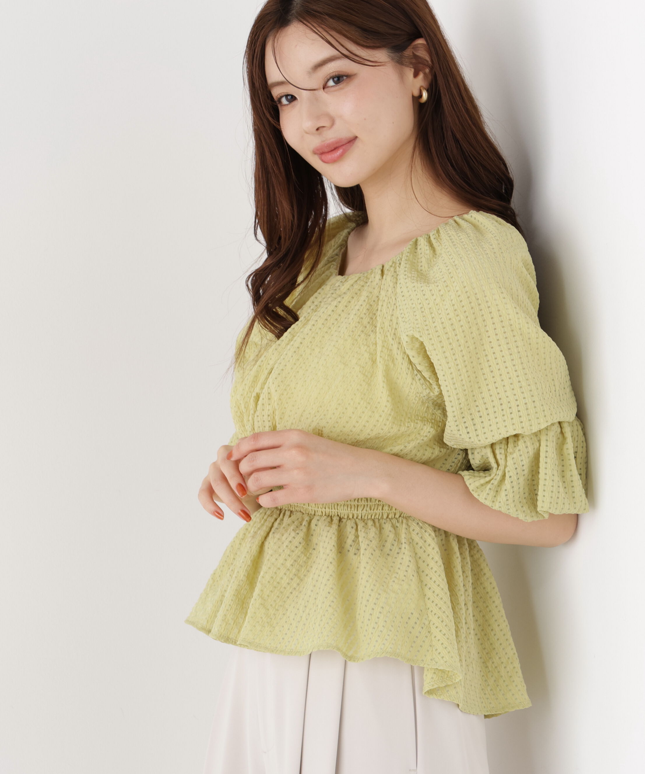 PROPORTION BODY DRESSING「＜中川紅葉さん着用＞〈a/mie〉2wayオフショルフィッシュテールブラウス」|シャツ・ブラウス|