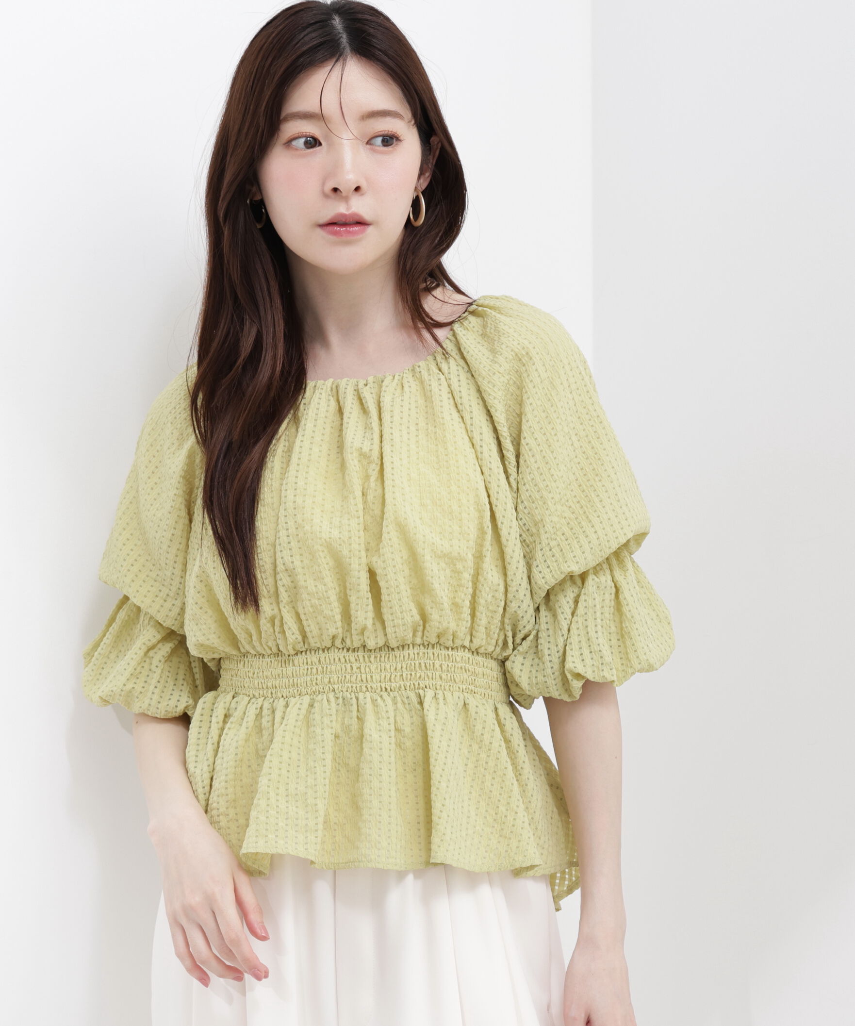 PROPORTION BODY DRESSING「＜中川紅葉さん着用＞〈a/mie〉2wayオフショルフィッシュテールブラウス」|シャツ・ブラウス|