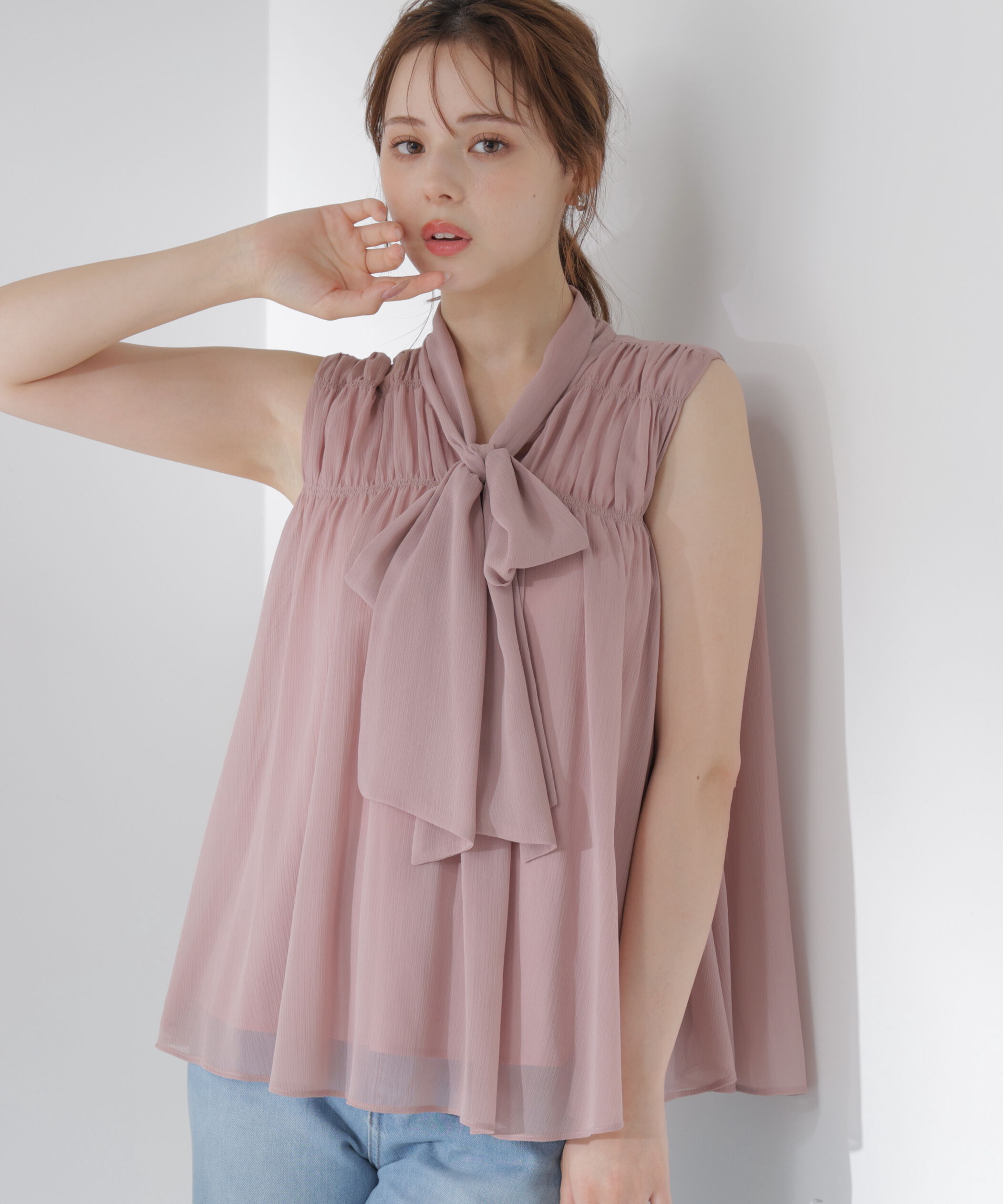 PROPORTION BODY DRESSING「ボウタイシャーリングブラウス」|シャツ・ブラウス|