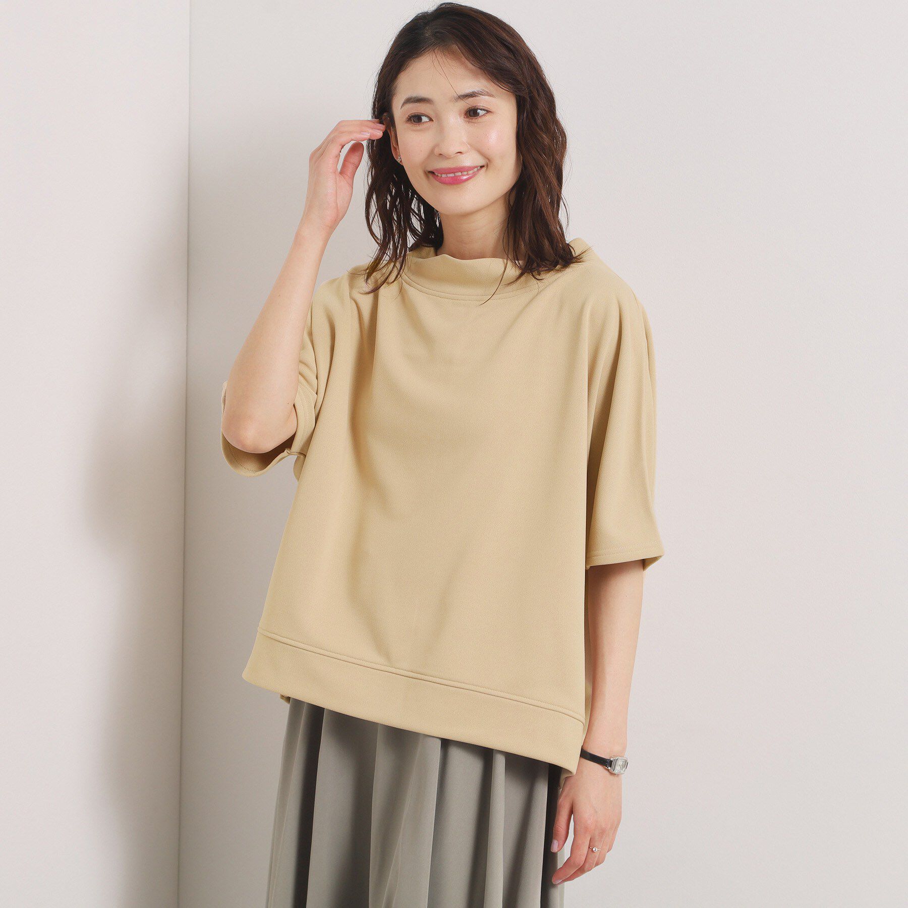 ITS&rsquo;DEMO「【洗濯機OK】ミニ裏毛ドルマントップス」|Tシャツ・カットソー|