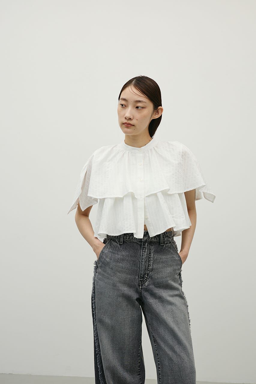 STYLEMIXER「ティアードフリルシャツ」|シャツ・ブラウス|WHT