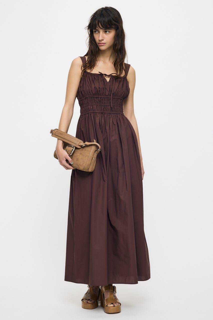 MOUSSY「COTTON GATHER CAMI ドレス」|ワンピース|
