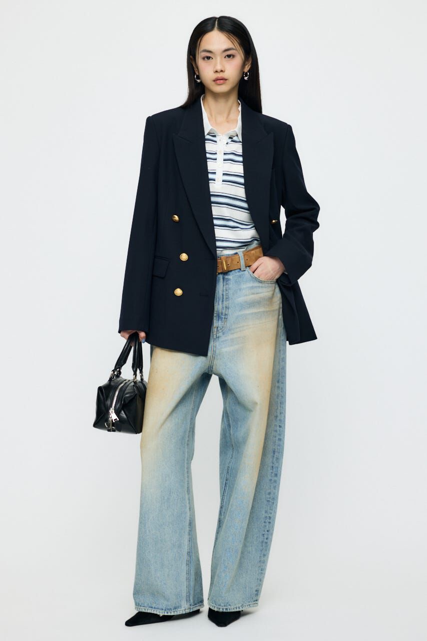 MOUSSY「BORDER POLO KNIT TEE」|ニット・セーター|