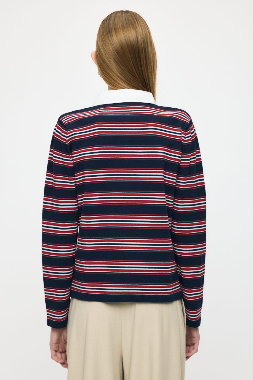 MOUSSY「BORDER POLO KNIT TEE」|ニット・セーター|