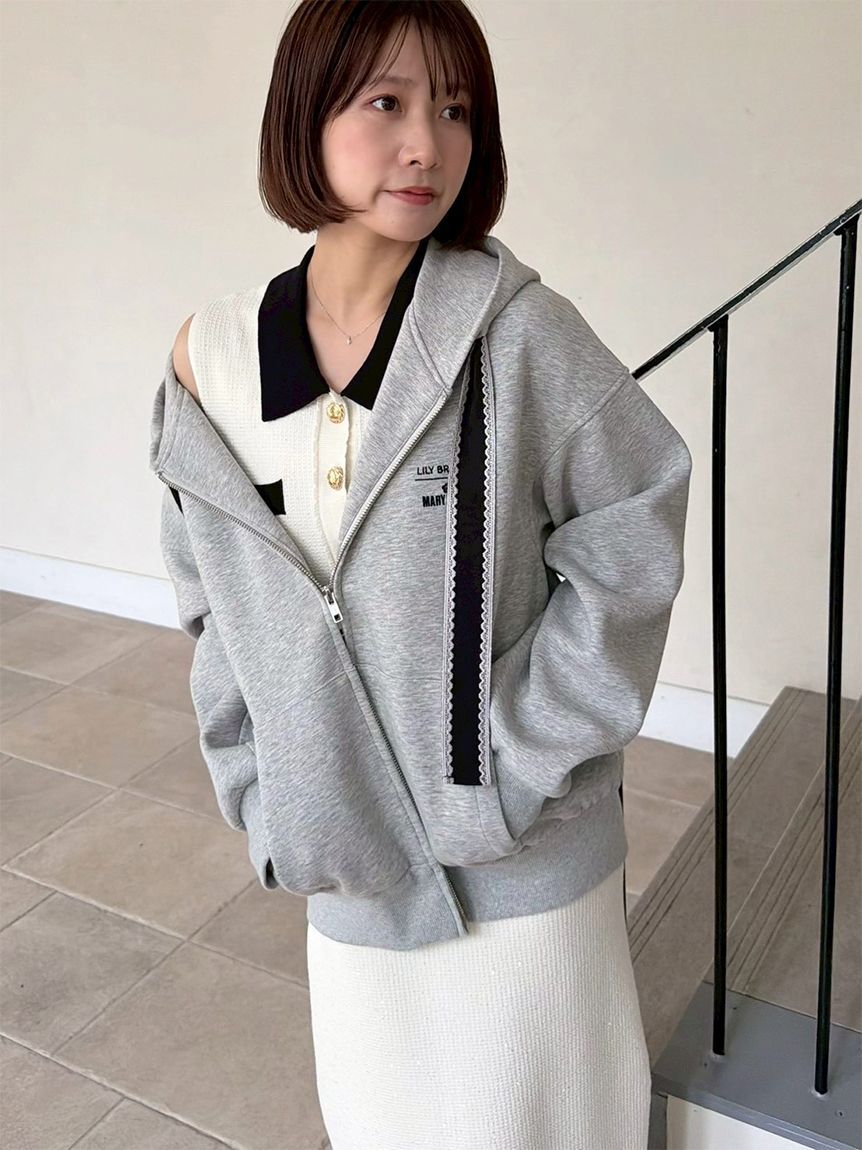 LILY BROWN「【LILY BROWN&times;MARY QUANT】ジップフーディー」|パーカー|