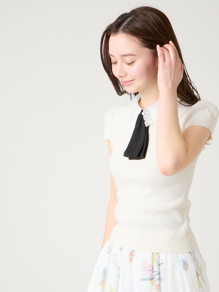 CELFORD「【洗える】【UVカット】【CELFORD&times;P.J. REDOUTEコラボ】衿付きニットプルオーバー」|ニット・セーター|