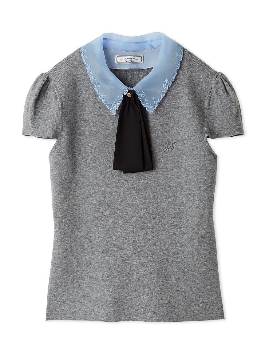 CELFORD「【洗える】【UVカット】【CELFORD&times;P.J. REDOUTEコラボ】衿付きニットプルオーバー」|ニット・セーター|