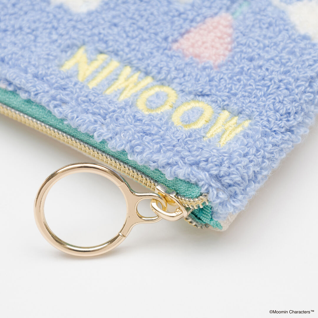  「MOOMIN サガラ刺繍ミニフラットポーチ」|ポーチ|
