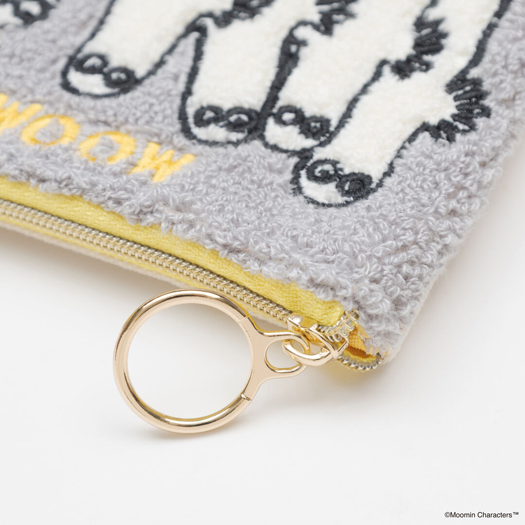  「MOOMIN サガラ刺繍ミニフラットポーチ」|ポーチ|