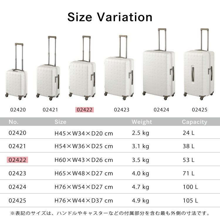 PROTECA「PROTECA／プロテカ 360G4 スーツケース 日本製 53L 02422 キャリーケース」|キャリーケース|