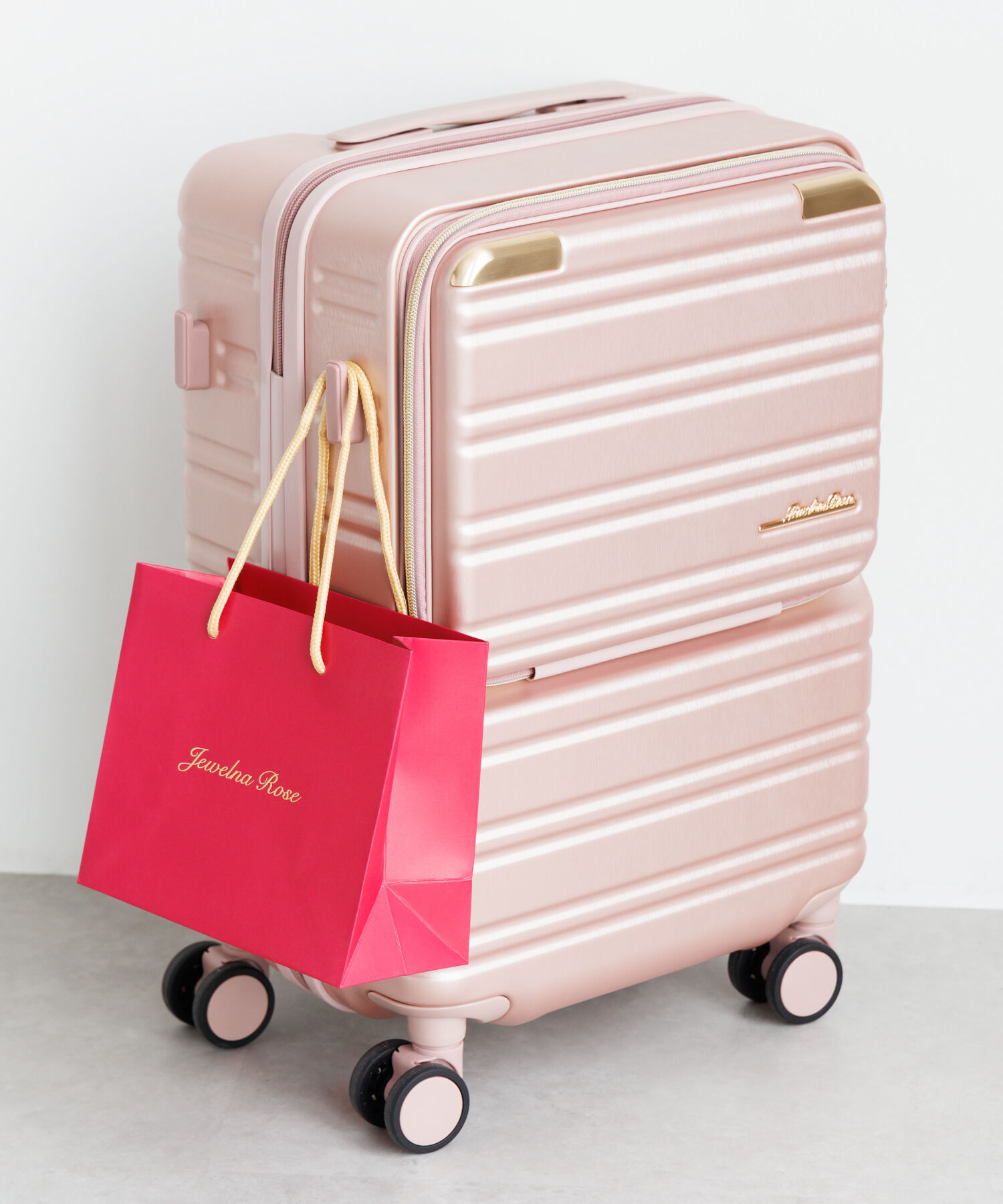  「Jewelna Rose ノクシエラ フロントポケット付 スーツケース 37L 機内持ち込み 09361」|キャリーケース|
